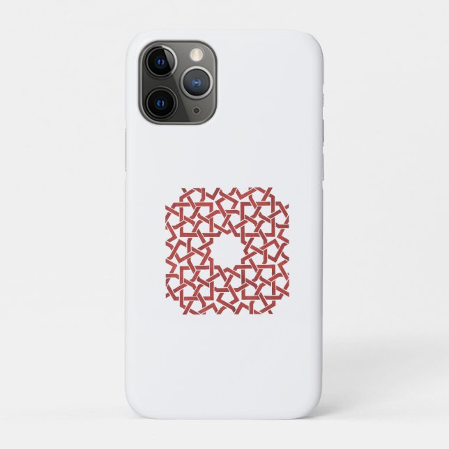 Capa Para iPhone 11 Pro Coque iPhone/iPad Mosaïque marocaine rouge MAMLUK (Verso)