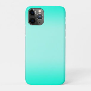 Capa Para iPhone 11 Pro Cor de Gradiente Verde Simples da Turquesa Moderna
