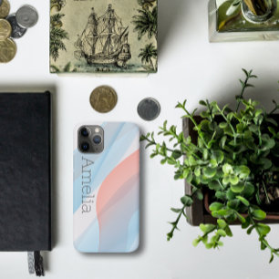 Capa Para iPhone 11 Pro Cor-de-rosa empoeirado de onda geométrica