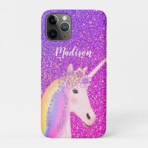 Capa Para iPhone 11 Pro Cor de rosa púrpura rosa-claro Unicórnio Persona