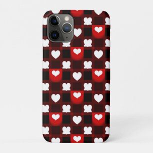 Capa Para iPhone 11 Pro Coração Vermelho Romântico Fofo Amor Estética Desi