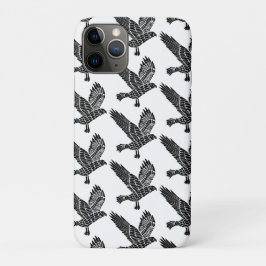 Capa Para iPhone 11 Pro Corte de Raven Lino Voador Negro e Branco