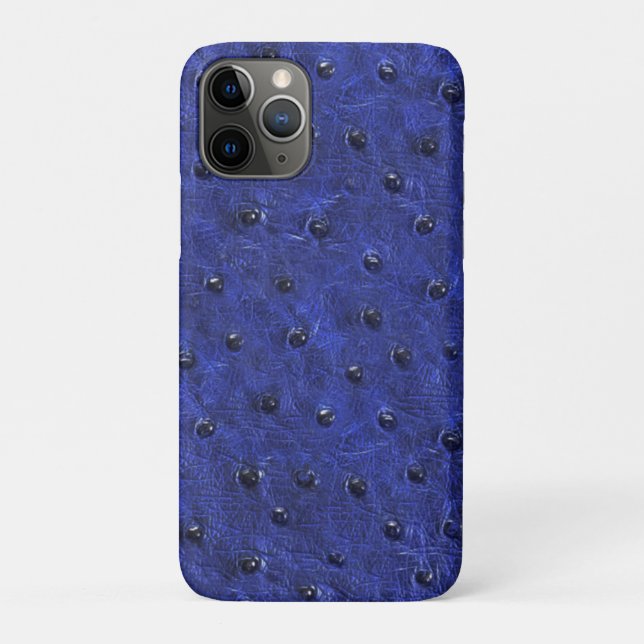 Capa Para iPhone 11 Pro Couro de Avestruz (Verso)