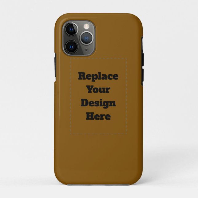 Capa Para iPhone 11 Pro Crie seu próprio marrom (Verso)