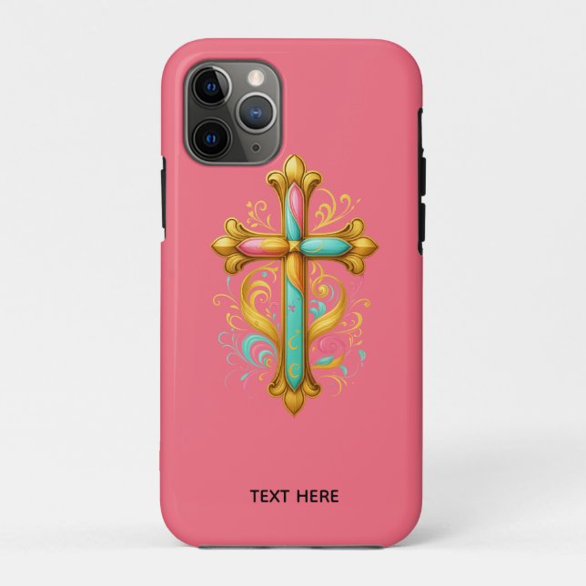 Capa Para iPhone 11 Pro Cruz da Fé (Verso)