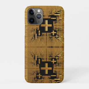 Capa Para iPhone 11 Pro Cruzamentos Fractais do ouro
