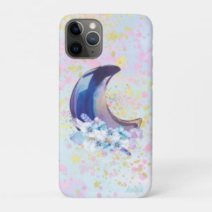 Capa Para iPhone 11 Pro *~* Crystals Moon Sky Cosmos Gliters