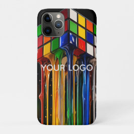Capa Para iPhone 11 Pro Cubo Mágico de Arco-íris Cromado Derretendo