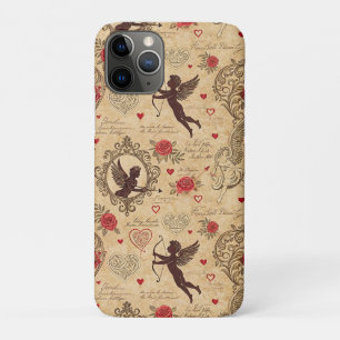 Capa Para iPhone 11 Pro Cupido Vintage do Dia dos Namorados Vitoriano