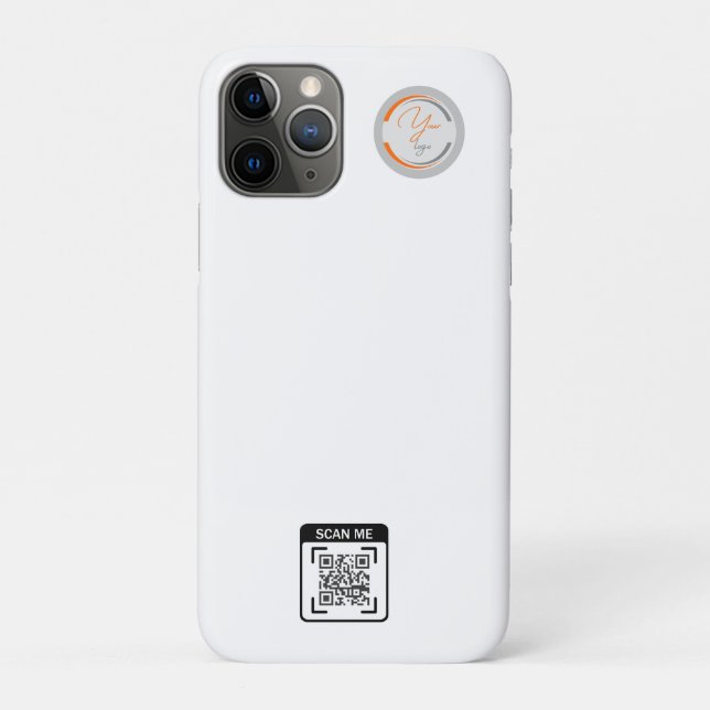 Capa Para iPhone 11 Pro Custom Logo QR Code Business  (Verso)