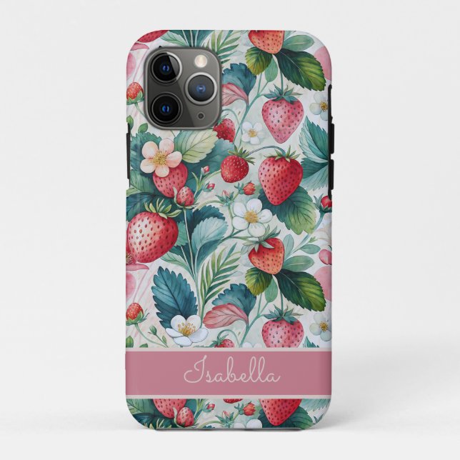 Capa Para iPhone 11 Pro Custom Strawberries Wild Vibrant (Verso)