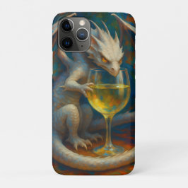 Capa Para iPhone 11 Pro Cute Dragão de Marfim & Arte Fantasia de Vinho Bra