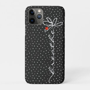 Capa Para iPhone 11 Pro Daisy respira texto com um inseto