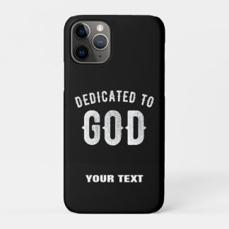 CAPA PARA iPhone 11 PRO DEDICADO A DEUS TEXTO BRANCO LEGAL PERSONALIZÁVEL