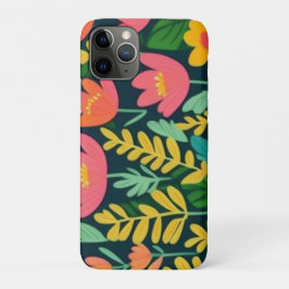 Capa Para iPhone 11 Pro Deixa flores design coloridas