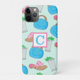 Capa Para iPhone 11 Pro Derby Mint Julep Monograma Bag Sandals
