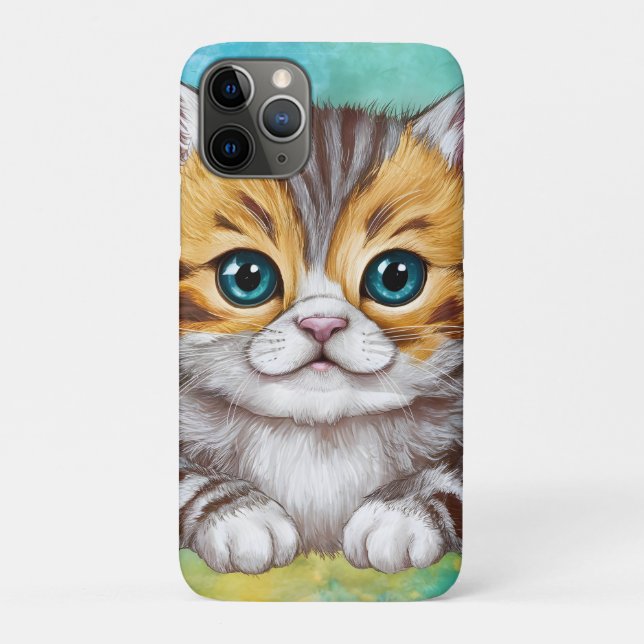 Capa Para iPhone 11 Pro Desenhando Gato (Verso)