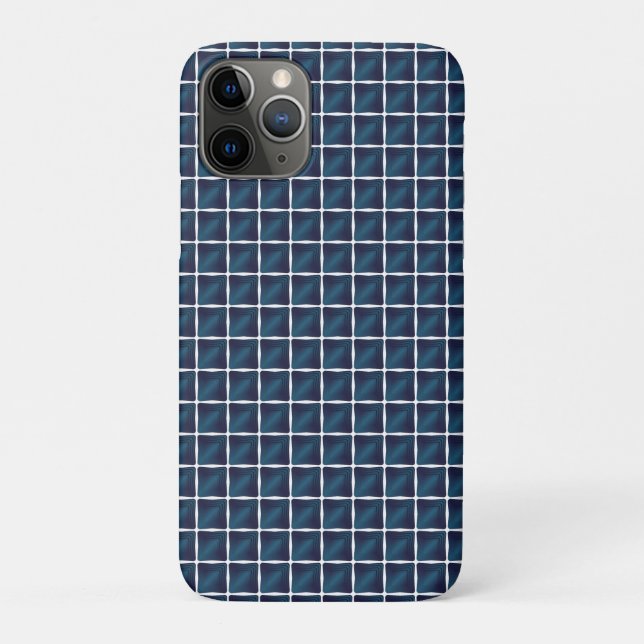 Capa Para iPhone 11 Pro Desenho de compartimento azul arredondado (Verso)