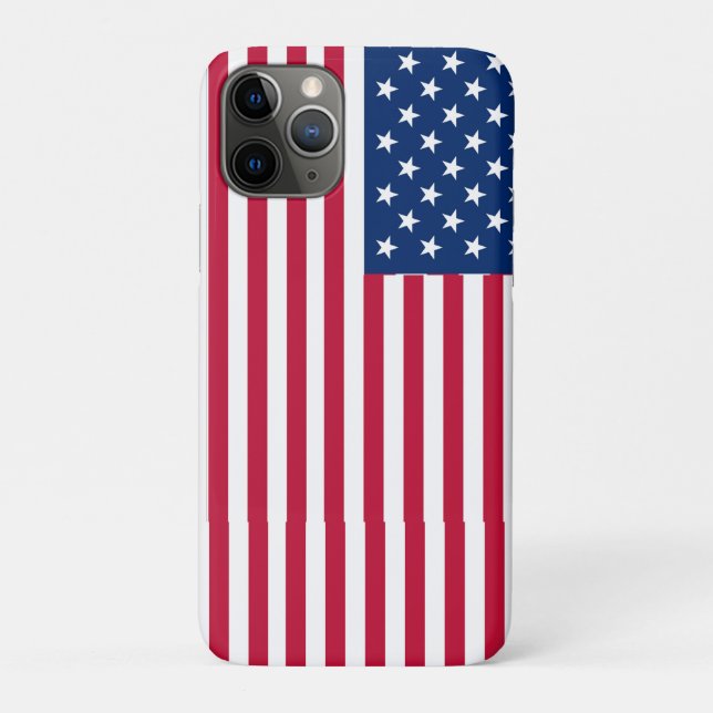 Capa Para iPhone 11 Pro Desenho de Orgulho da Bandeira Americana dos EUA (Verso)
