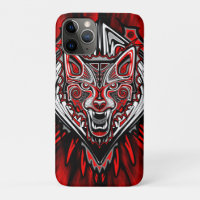 Desenho de Totem Tribal Haida de Lobo