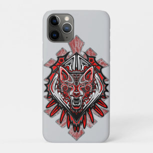Capa Para iPhone 11 Pro Desenho de Totem Tribal Haida de Lobo