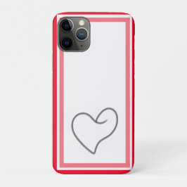 Capa Para iPhone 11 Pro Desenho Elegante em Forma de Coração