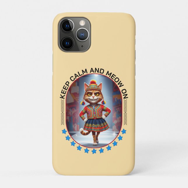 Capa Para iPhone 11 Pro desfile de moda de gato (Verso)