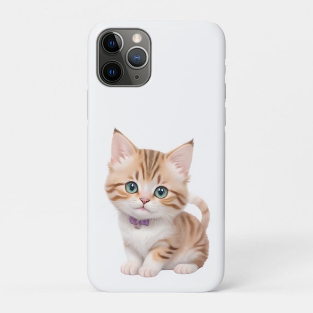 Capa Para iPhone 11 Pro Design Adorável de Kitten (Verso)