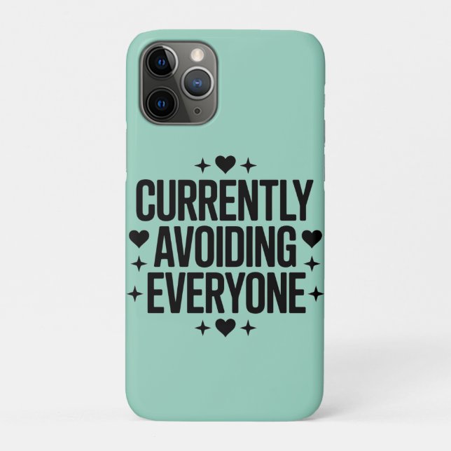 Capa Para iPhone 11 Pro Design Atualmente Evitando Todos (Verso)