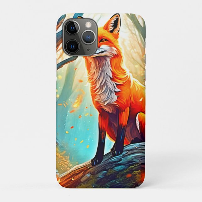 Capa Para iPhone 11 Pro Design da Cena Fox Crimson (Verso)
