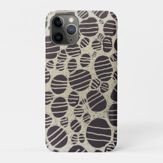 Capa Para iPhone 11 Pro Design de abstrato preto e branco redondo