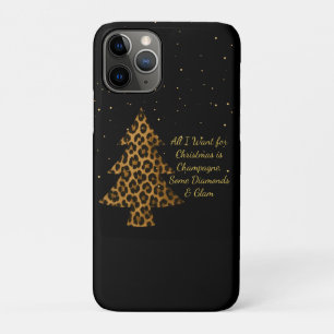 Capa Para iPhone 11 Pro Design de árvore de leopardo de férias chic