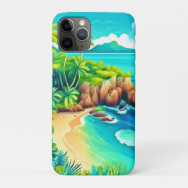 Capa Para iPhone 11 Pro Design de Blisagem Costeira Tropical