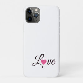 Capa Para iPhone 11 Pro Design de Coração Pontilhado Minimalista