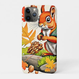 Capa Para iPhone 11 Pro Design de Exibição de Esquilo da Madeira