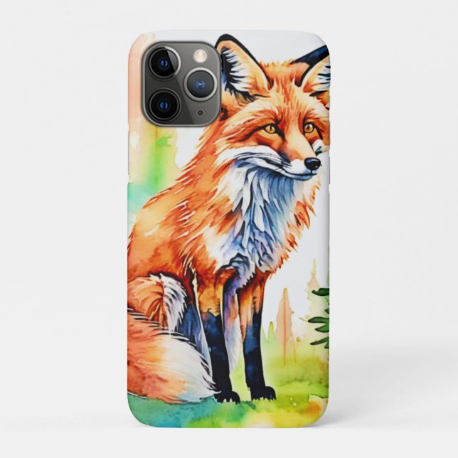 Capa Para iPhone 11 Pro Design de Exibição de Fox da Floresta (Verso)