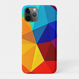 Capa Para iPhone 11 Pro Design de Fluxo Geométrico Abstrato Vibrante