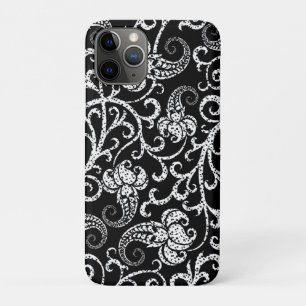 Capa Para iPhone 11 Pro design de fundo das flores dalmáticas brancas