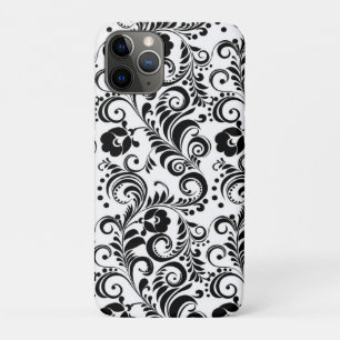 Capa Para iPhone 11 Pro design de fundo verde branco-preto