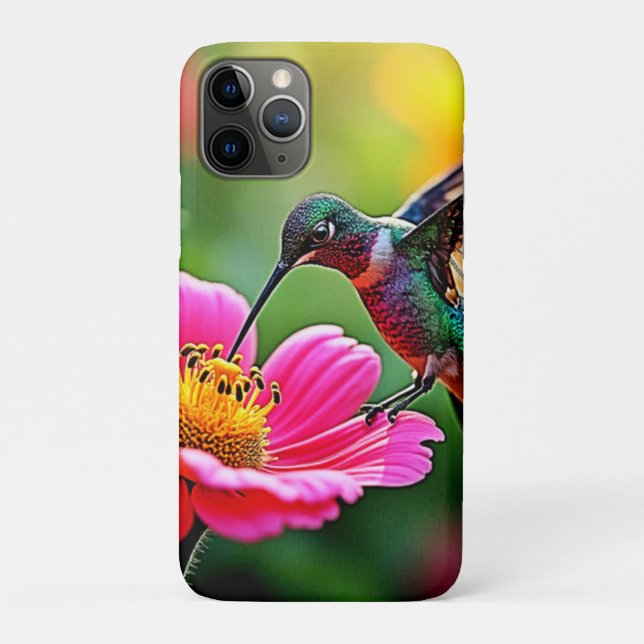 Capa Para iPhone 11 Pro Design de Momentos de Hummingbird Mágico (Verso)