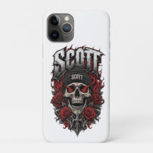 Design de Nome Personalizado Scott Gothic Skull