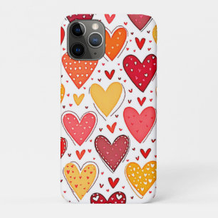 Capa Para iPhone 11 Pro Design de Padrão de Amor Corajoso Colorido