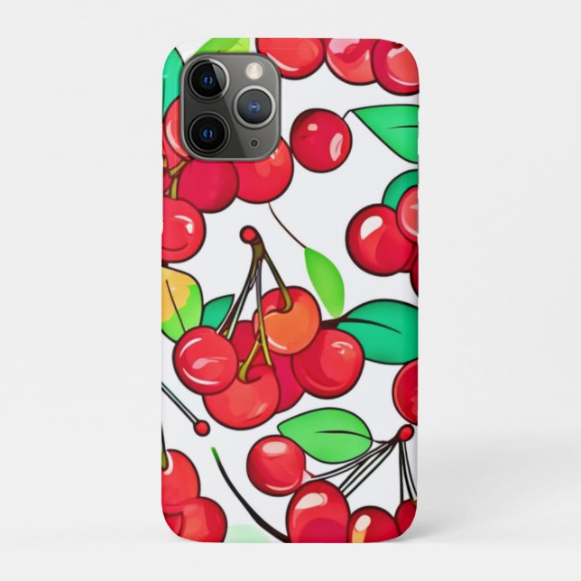 Capa Para iPhone 11 Pro Design de Padrão de Cereja (Verso)
