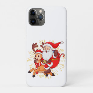 Capa Para iPhone 11 Pro **"Design de Papai Noel Divertido – Roupas Diverti
