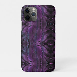 Capa Para iPhone 11 Pro Design de penas roxas, violetas, pretas