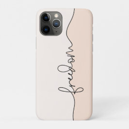 Capa Para iPhone 11 Pro Design de Tipografia Minimalista Liberdade