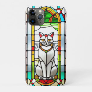 Capa Para iPhone 11 Pro Design de Vidro Mantido com Gato