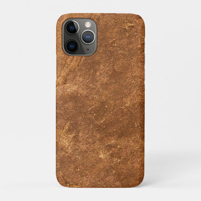 Capa Para iPhone 11 Pro Design Marrom Arenito (Verso)