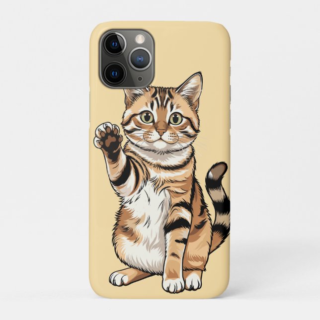 Capa Para iPhone 11 Pro Design simples fofo para homens amantes de gatos (Verso)