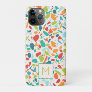 Capa Para iPhone 11 Pro Designer Inicial de Arquitetura Colorida Terrazzo
